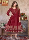 Golden Natural Beauty 1 New Fancy Wear rayon Designer Kurti Collection